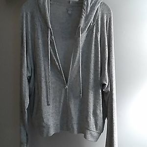 aerie gray heathered hoodie